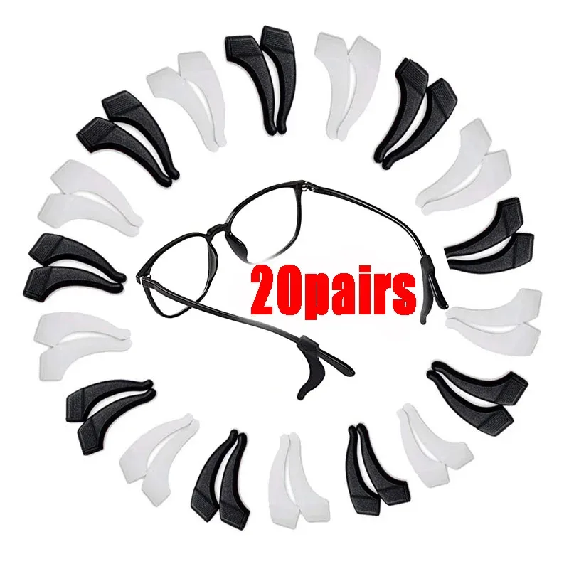 1/5/10/20pairs Silicone Anti-slip Glasses Leg Ear Sleeve Bracket Fastener Eyeglasses Accessories Grip Anti-fall Eyewear Holder