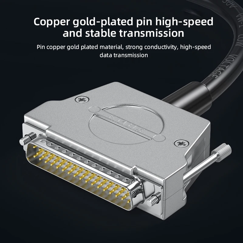 DB50 3-Rows 50 Pin Copper Connecting Pure Wire Data Male to Female Extension Line Cable Servo 50Pin Shielded Cable DB 50 Pin