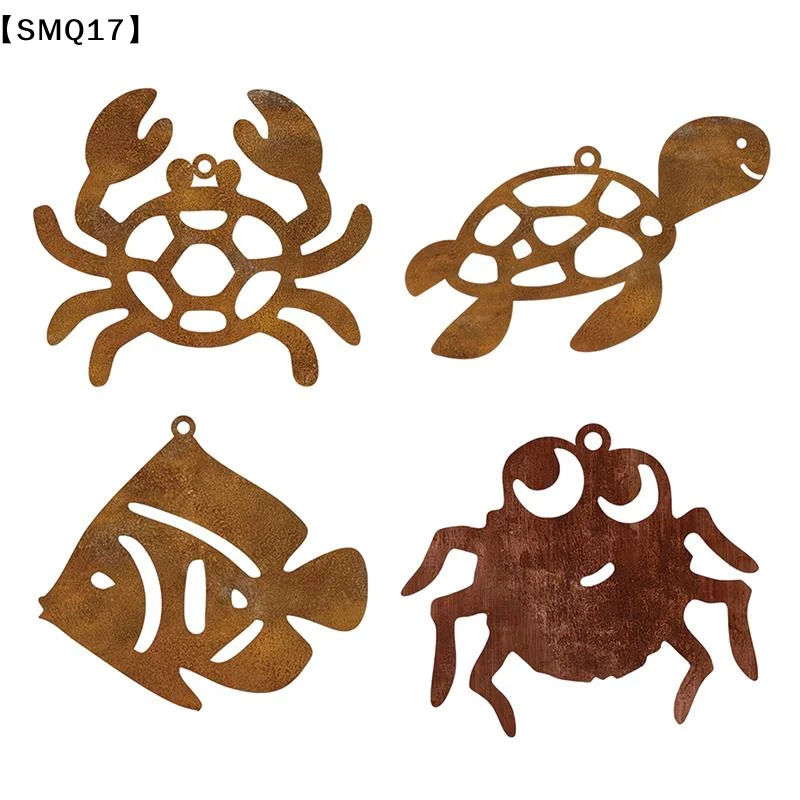 2D Flat Rusty Spider Crab Iron Decoration With Cutout Design - Old Tree Hanging Decoration Indoor/Outdoor Art Perfect Hol【SMQ】
