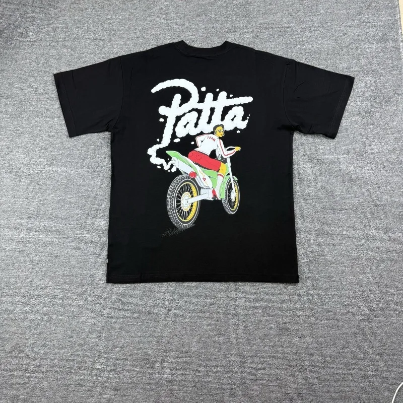 Patta Summer Street Artistic Fun Print Men's and Women's Casual Loose Short-Sleeved Collection T-shirts Trend Brand