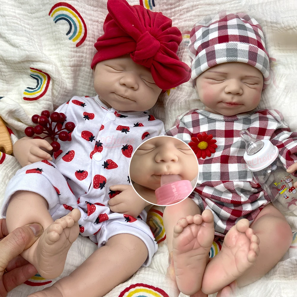 Muñeca reborn Pascale de 20 pulgadas, cuerpo completo de silicona de tacto suave, bebé niña/niño ponderado y realista, modelo para capacitación de padres primerizos