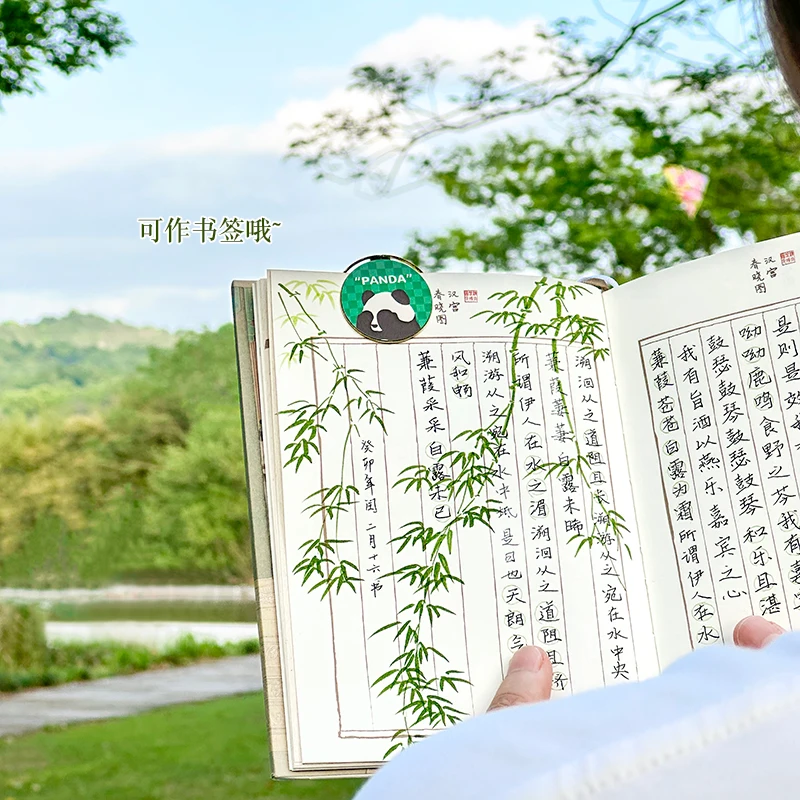 【Cute Panda】Cute and Creative Metal Bookmark Hanger Reading Mark Book Page Clip Gift Souvenir