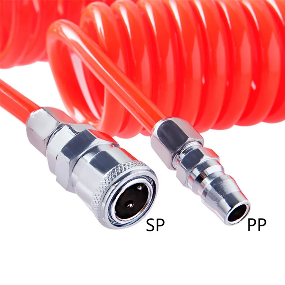 

PU pipe 8mm x 5mm Polyurethane Air Compressor Hose Tube With EU/C（JP） Type Fitting Flexible Tool Connector Spring Spiral Pipe