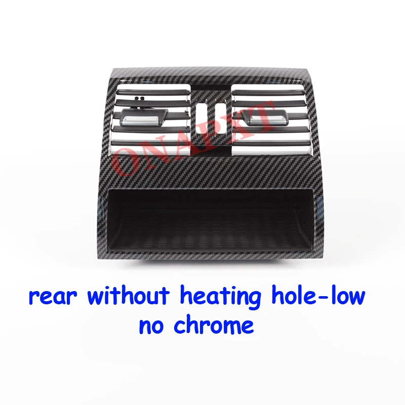 LHD Carbon fiber Piano Black Central Left For BMW 5 Series F10 F11 F18 No Chrome Air Conditioning Grille AC Vent Outlet Panel