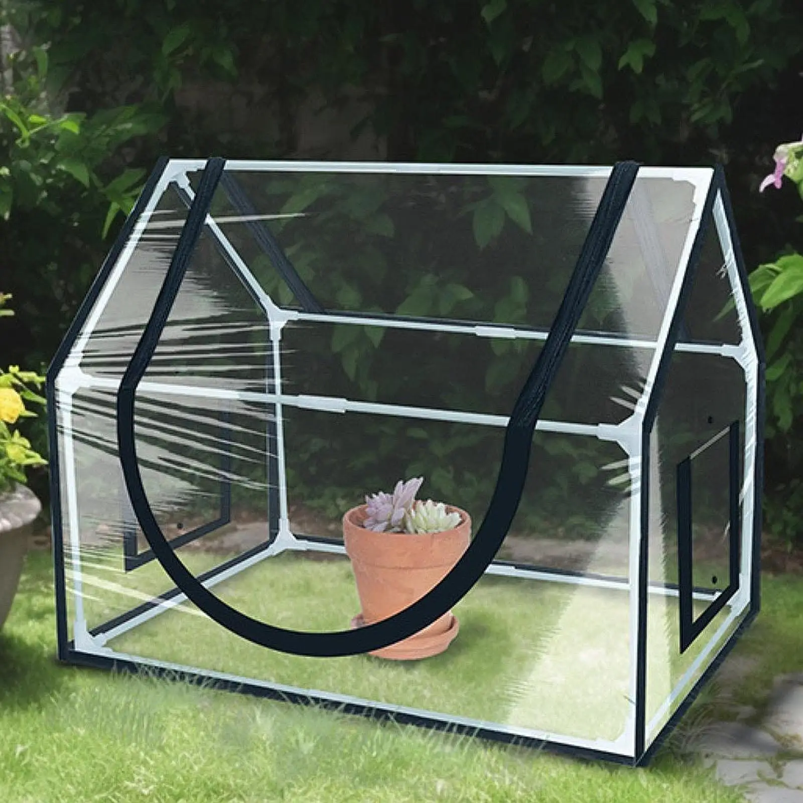

Mini Greenhouse Convenient Dustproof PVC Cover for Home Balcony Small Plants