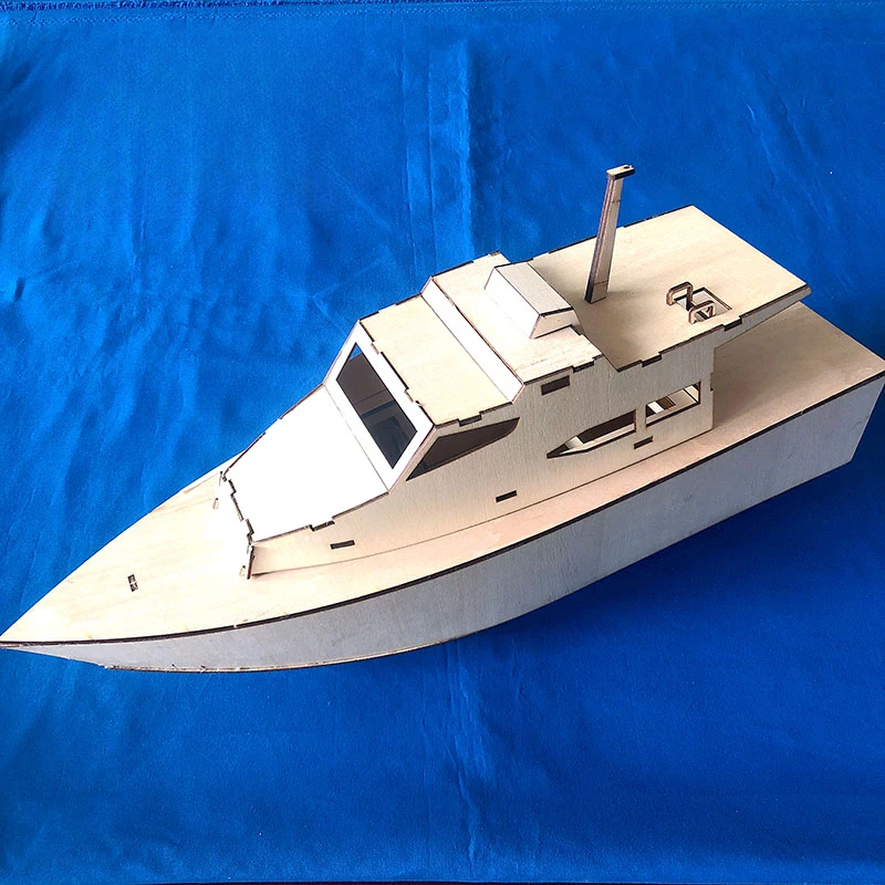 

Wooden RC Speedboat Model Kit Gale Remote Control Electric Ship Model Kit DIY Hand-assembled Model Toy Gift