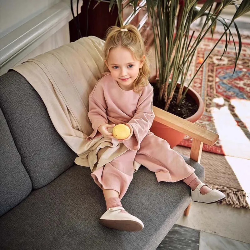 2025년 가을 아기 여아용 3D 날개 홈웨어 상의와 바지 투피스 세트, 키즈 부티크 의류 (단품 판매)