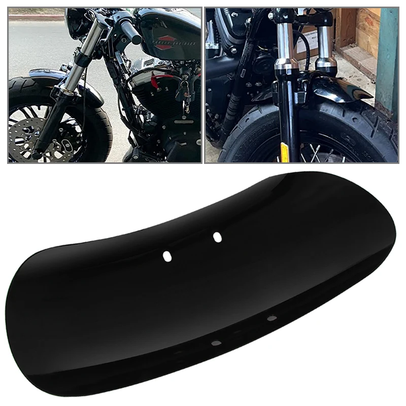 

For Harley Forty Eight 48 XL1200X 2010-2020 Motorcycle Front Short Fender Mudguard Cover Gloss Black Accessories