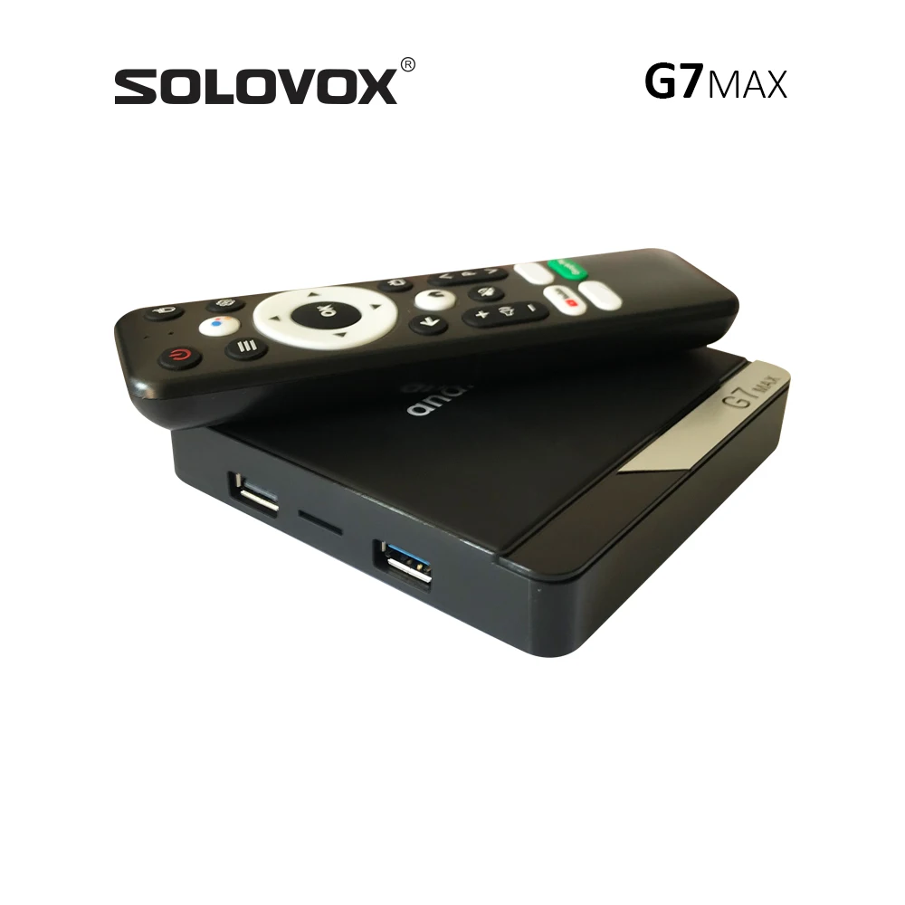 SOLOVOX-andro 11 TV STB S905X4 رباعي النواة ، 4G ، 32GB ، 64GB ، WiFi ، 5GHz ، مساعد BT5 ، تحكم صوتي ، StbEMU Pro ، MARSX ، 4K ، G7 MAX