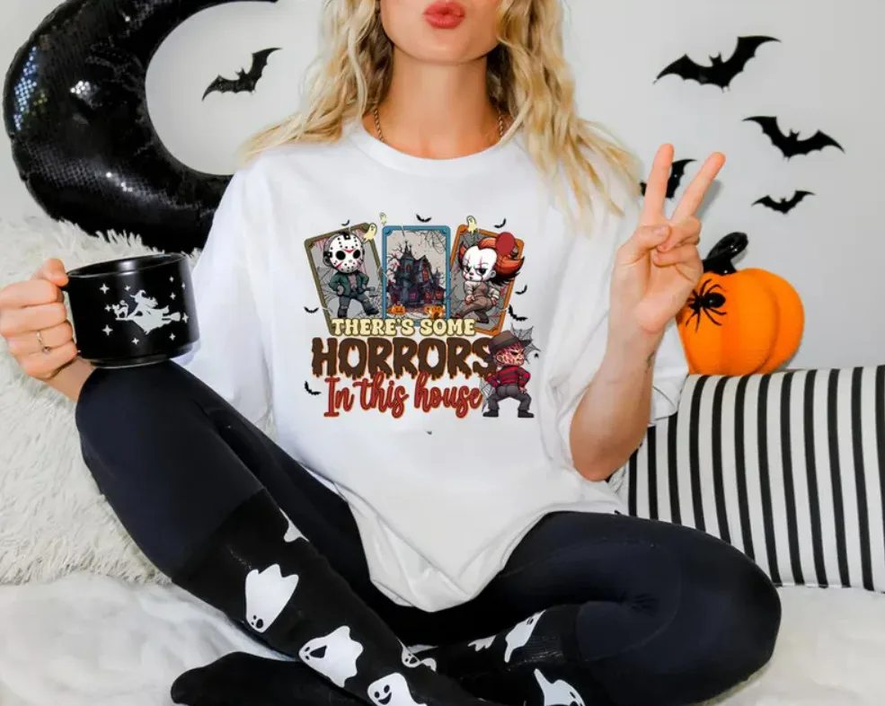 

There's Some Horrors In This House Shirt, Funny Halloween Tshirt, Spooky Season