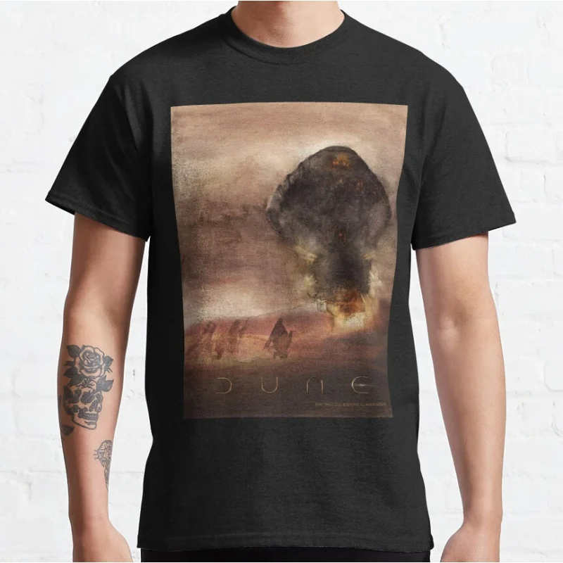 

Dune 2020 Battle On Arrakis Sci fi Gift T shirt for man Large size Tops Retro movie Graphic Print Clothes 100% cotton Tee
