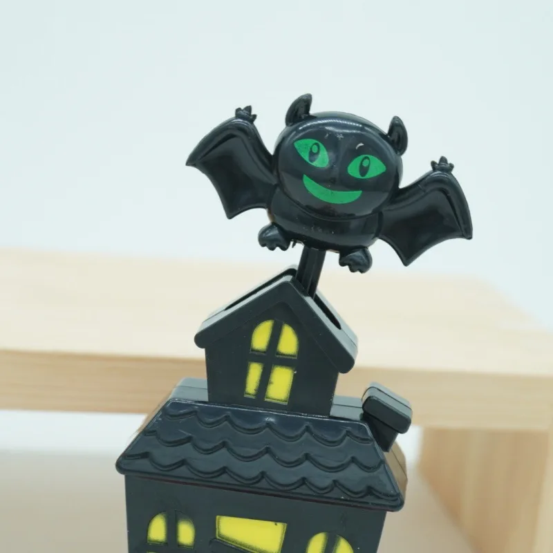 Halloween casa fantasma morcego brinquedos solares criativo casa carro horror ambiente decorativo pequenos ornamentos crianças brinquedos solares presente