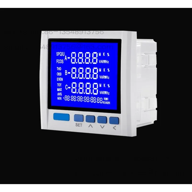 Single-phase three-phase multi-function digital display liquid crystal current voltage power combination power meter belt 485
