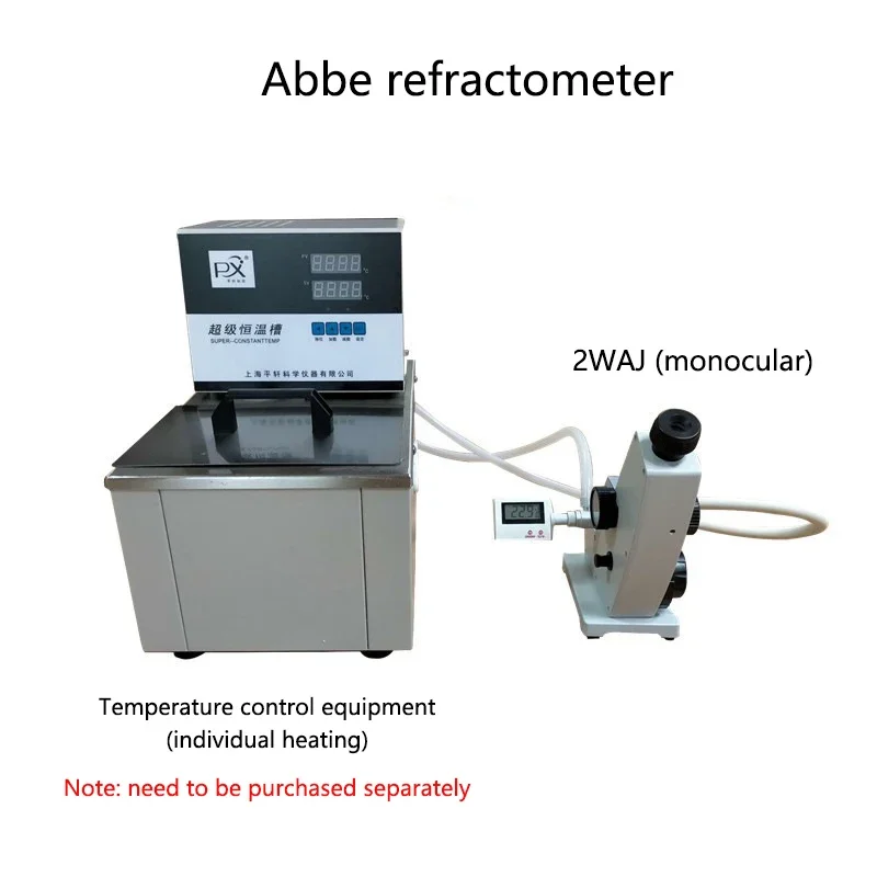 Refractómetro monocromático 2WAJ Abbe refractómetro Digital de azúcar equipo óptico de laboratorio 1 ud.