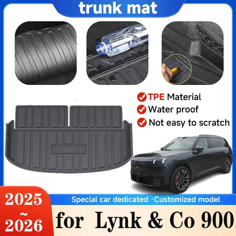 

Car Trunk Storage Mats For Lynk Co 900 2025 2026 6seat Auto TPE Dirt-resistant Rear Trunk Pads Covers Carpet Rug Car Accessories