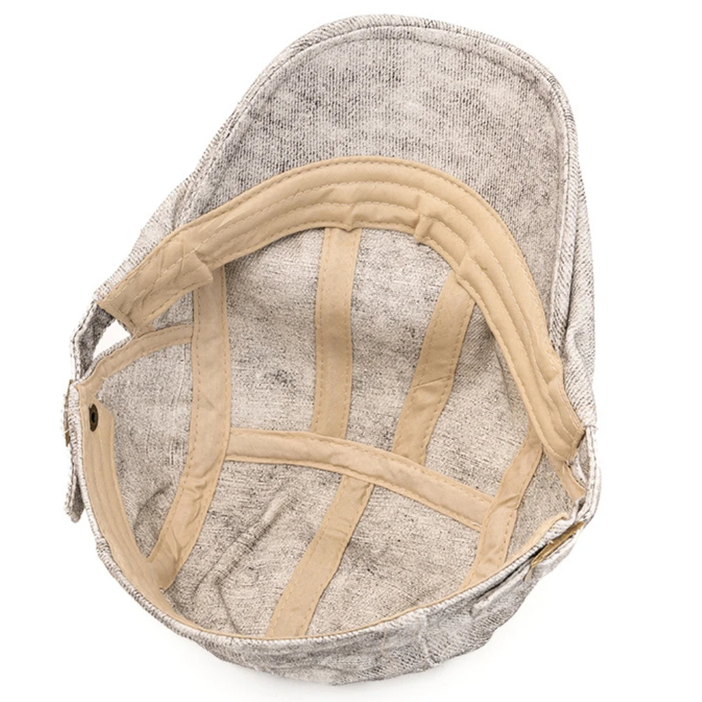 HT4812 Herren Berets Frauen Neue Frühling Herbst Kappe Baskenmütze Hut Männlich Weiblich 100% Baumwolle Ivy Flache Kappe Gewaschene Baumwolle Einstellbare Baskenmütze Kappe – Detail 10