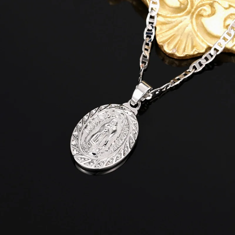 CAOSHI Retro Statue Design Gold Color/Silver Color Pendant Necklace for Women Personalized Accessories Versatile Party Jewelry