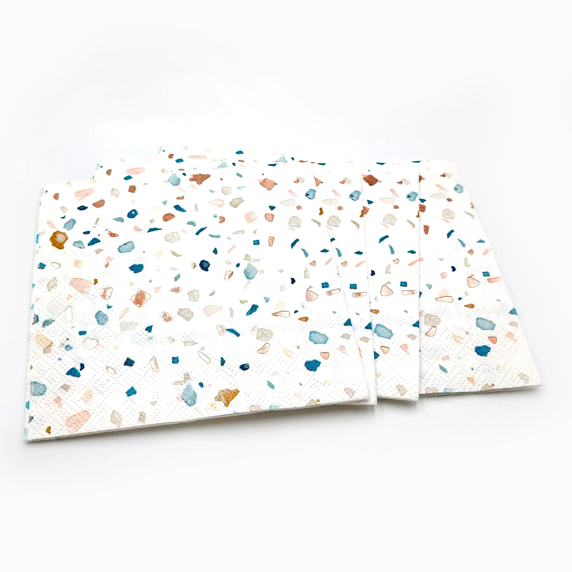 

Printed Foil Stamping Disposable Napkins, Colorful Fragment Style, Holiday Celebration, Wedding Party Decor, 100Pcs
