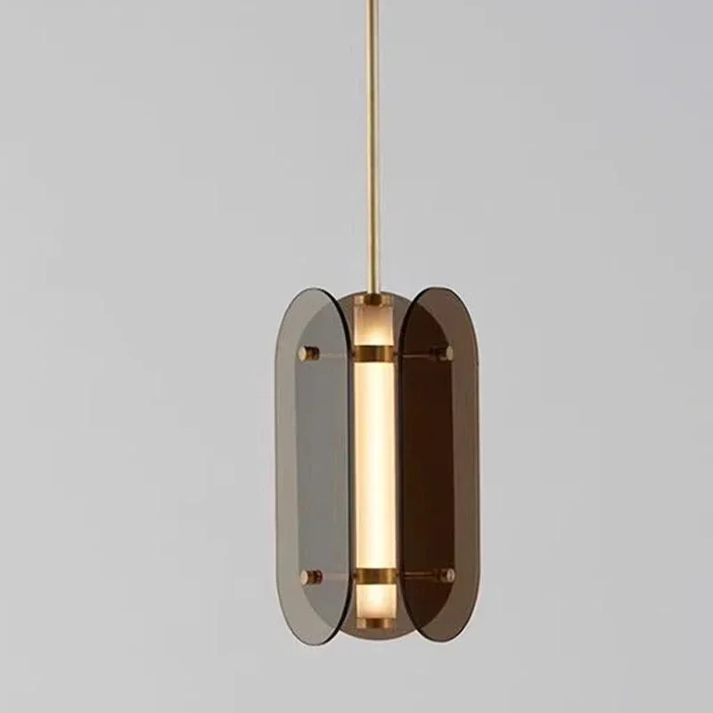 

Современный креативный персонализированный светильник, роскошный кулон для ресторана, спальни, дизайнерская модель комнаты, стеклянный кулон изголовья кровати