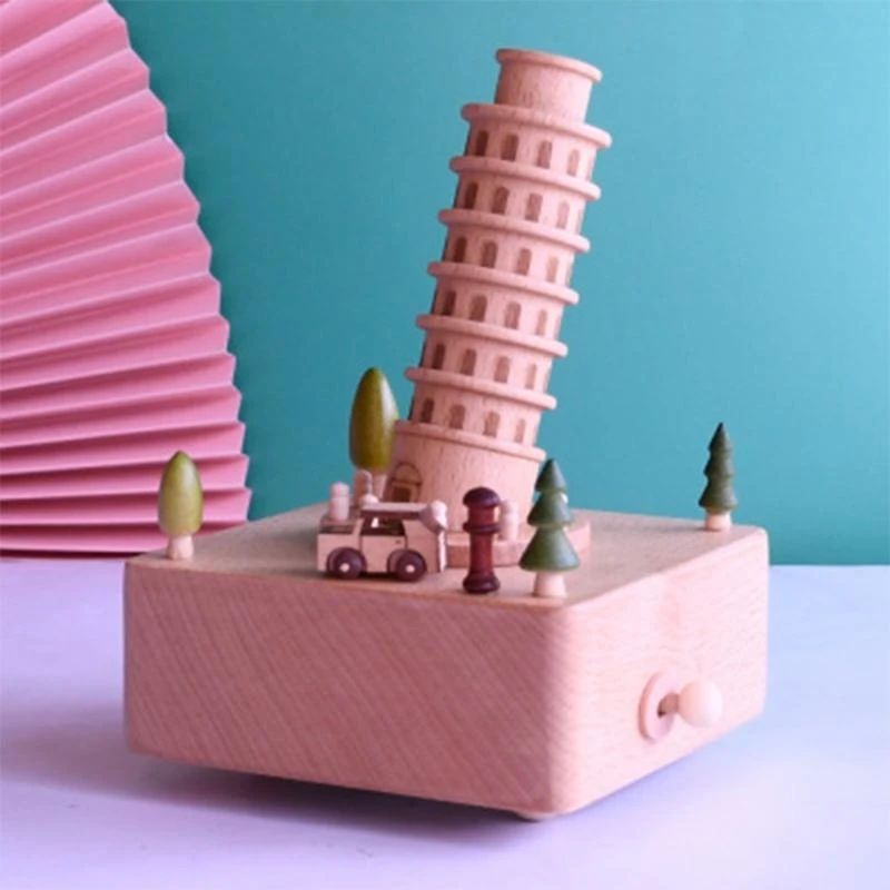 

Romantic Wooden Music Box Handcraft Collection Decorations Valentine's Day Gifts