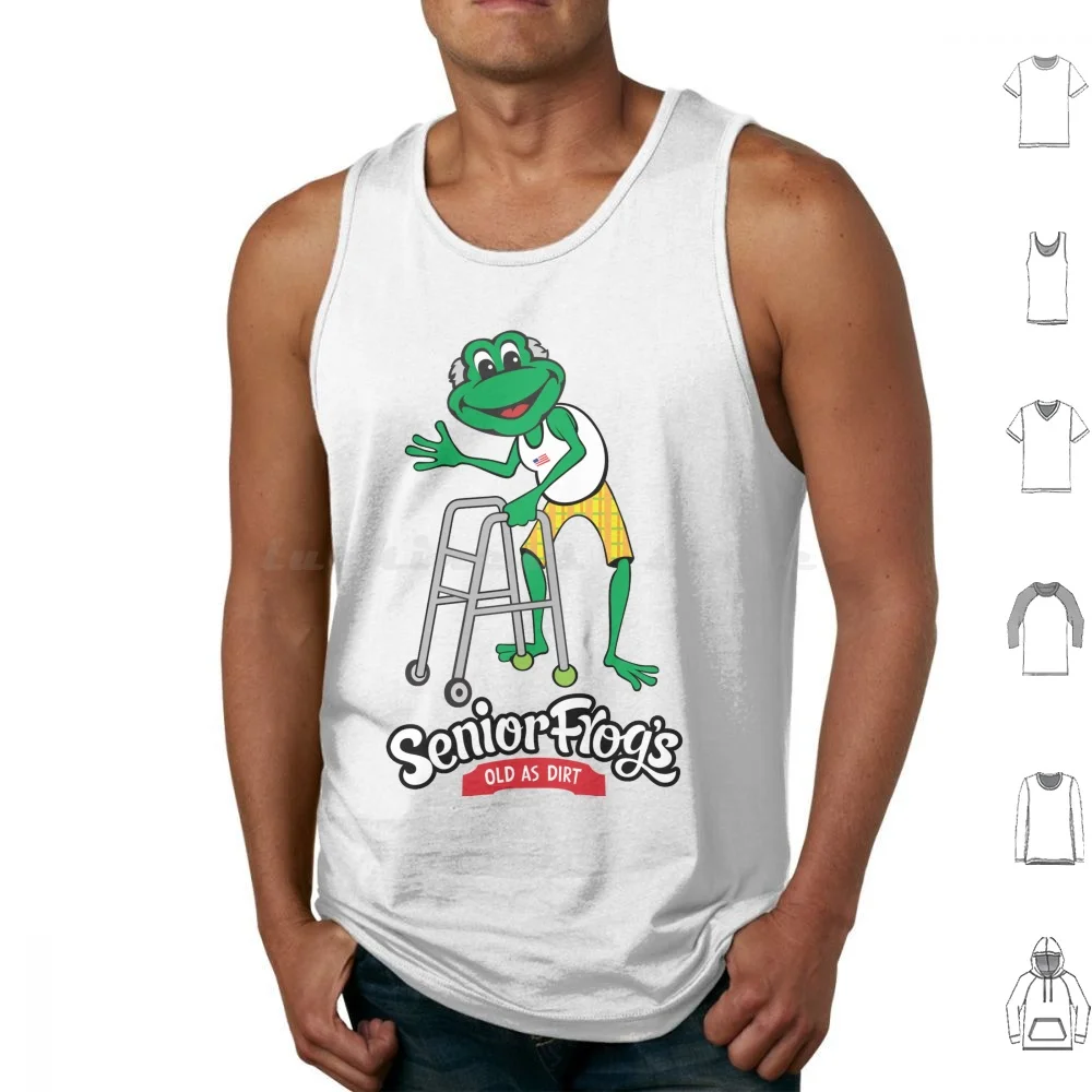 Camisetas sin mangas de rana senior de algodón con estampado de ranas senior Se? O ranas México turista Gringo rana personas mayores mayores mayores mayores
