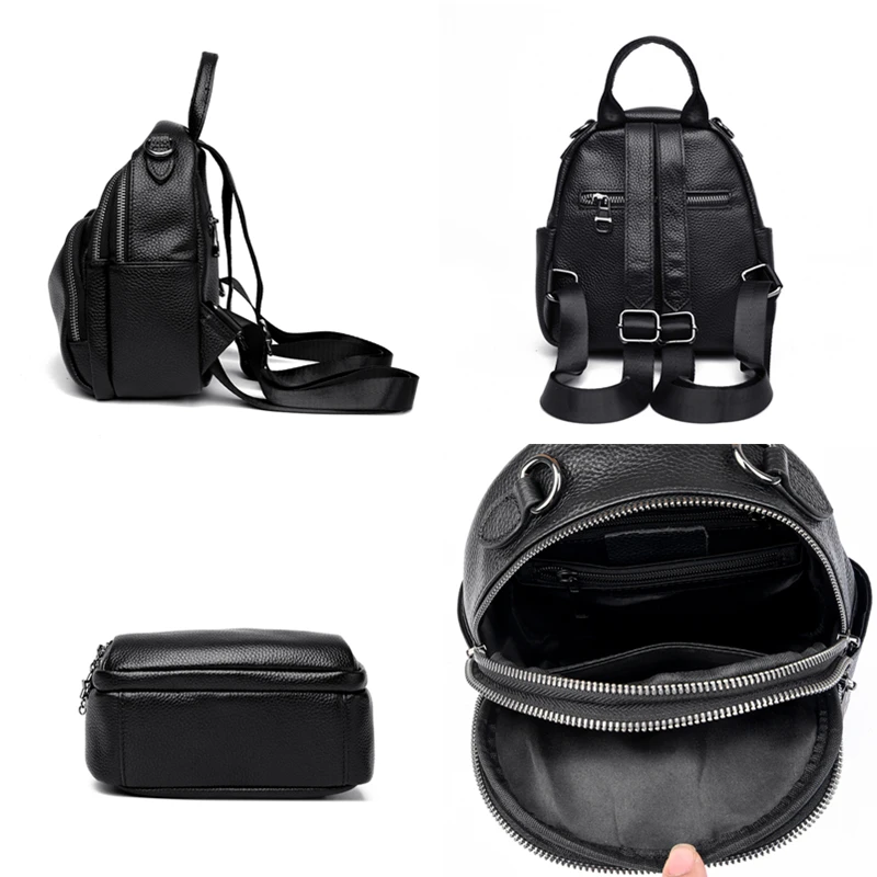 High Quality Genuine Leather Women Backpack Fashion Luxury Ladies Travel knapsack Girls Shoulder School Bag Cow Leather Mochila