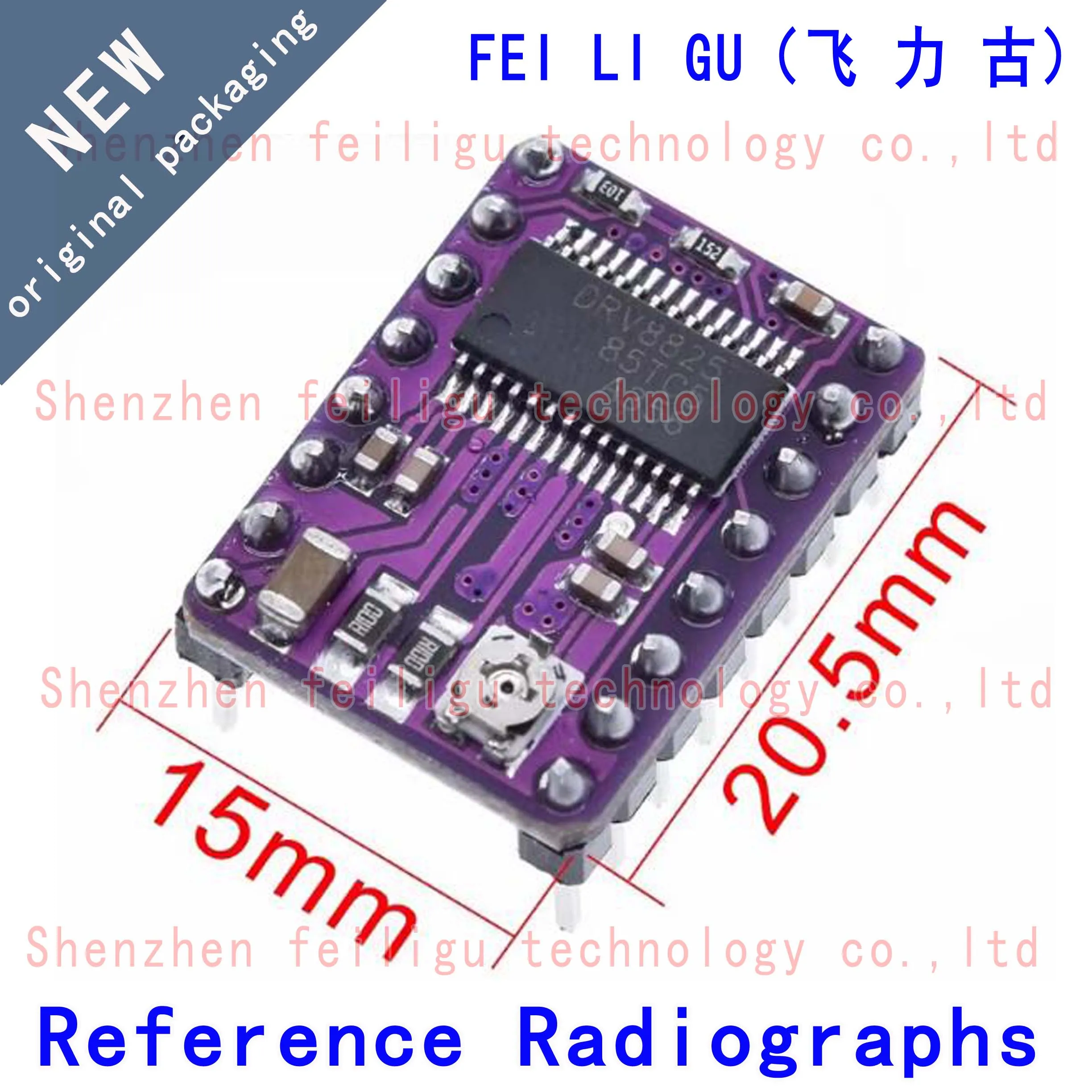 StepStick-controlador de motor paso a paso DRV8825 para impresora 3D, placa PCB de 4 capas, Reprap, original, 1 ~ 50 piezas, 100% nuevo