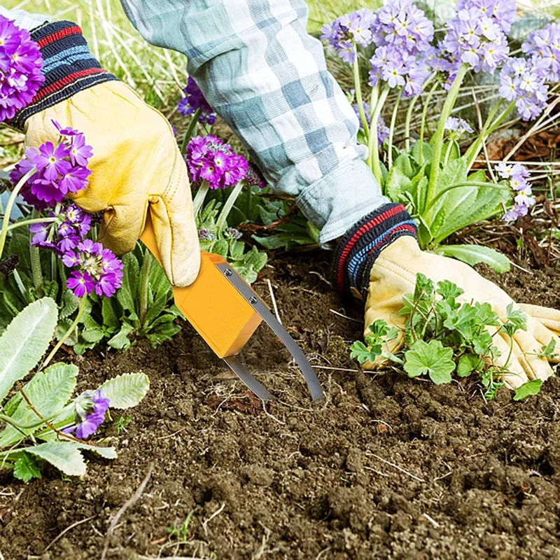 1/2Pcs Ergonomic Stainless Steel Hand Loop Weeder, Portable Manual Weed Cutter for Lawn Yard Patio Flower Beds Weeding