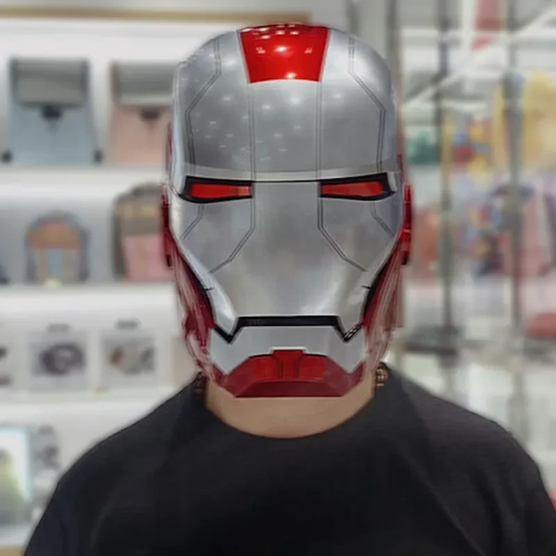 Marvel Iron Man Mk5 Helmet 1/1 Wearable Jarvis Intelligent Ear Voice Control Remote Control Triple Glow Ornaments Model Toy Gift