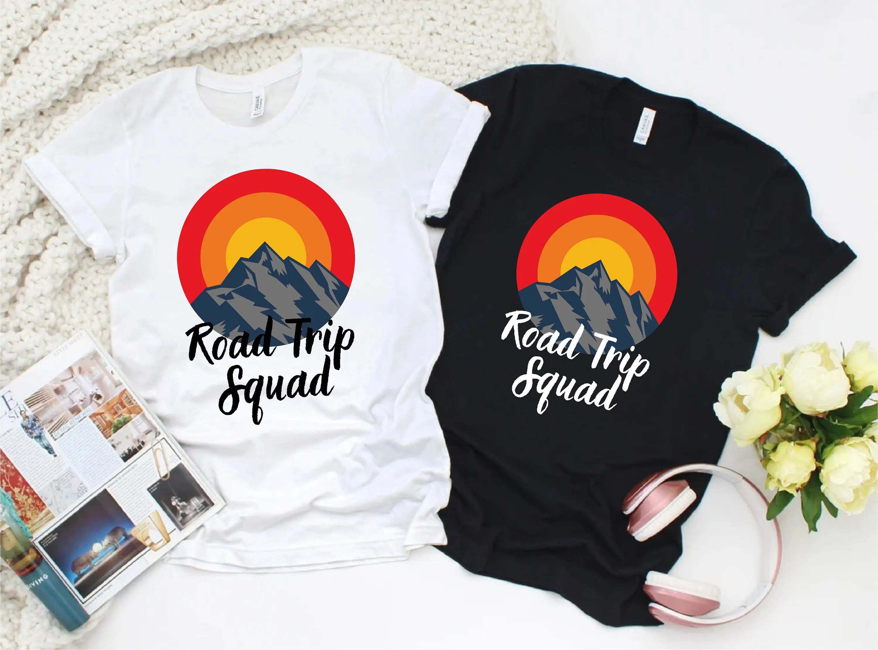 Road Trip Squad T Shirt For Lovers Traveling Roadtrip Adventure Camping Mountains