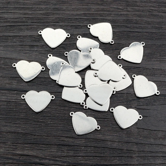 20 sztuk 18x12mm nie znikną 316 ze stali nierdzewnej podwójne pętle serce Charms wisiorek DIY biżuteria ustalenia złącze dla naszyjnik bransoletka
