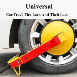 Universal Car Truck Tire Lock Anti-Theft Traffic Lock Portable Heavy Duty Wheel Clamp Lock Tire Claw Trailer Fitment Accessories