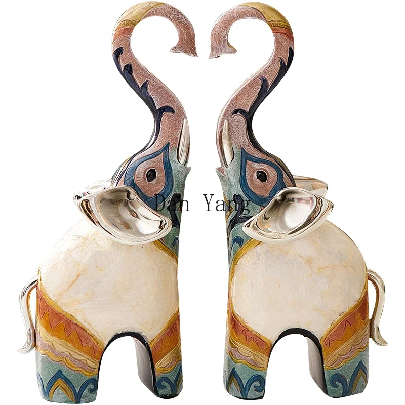 YJ light luxury high-end elephant ornament home TV wine cabinet decoration housewarming new home opening gift high-end niche