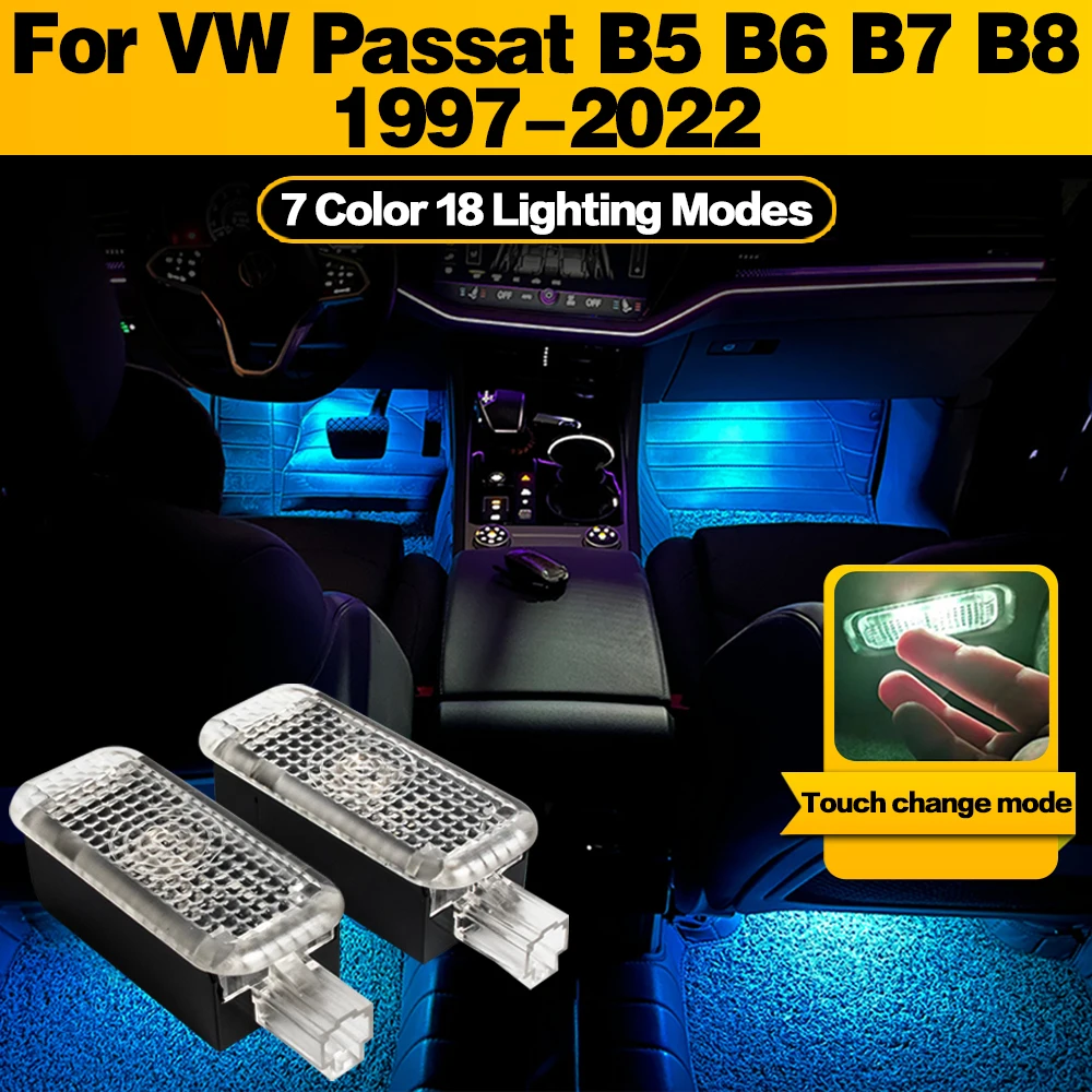 

LED Atmosphere Lamp Car Footwell Light Interior Decoration For VW Passat B5 B6 B7 B8 1997 1998 1999 2000 2001 2002 2003-2022