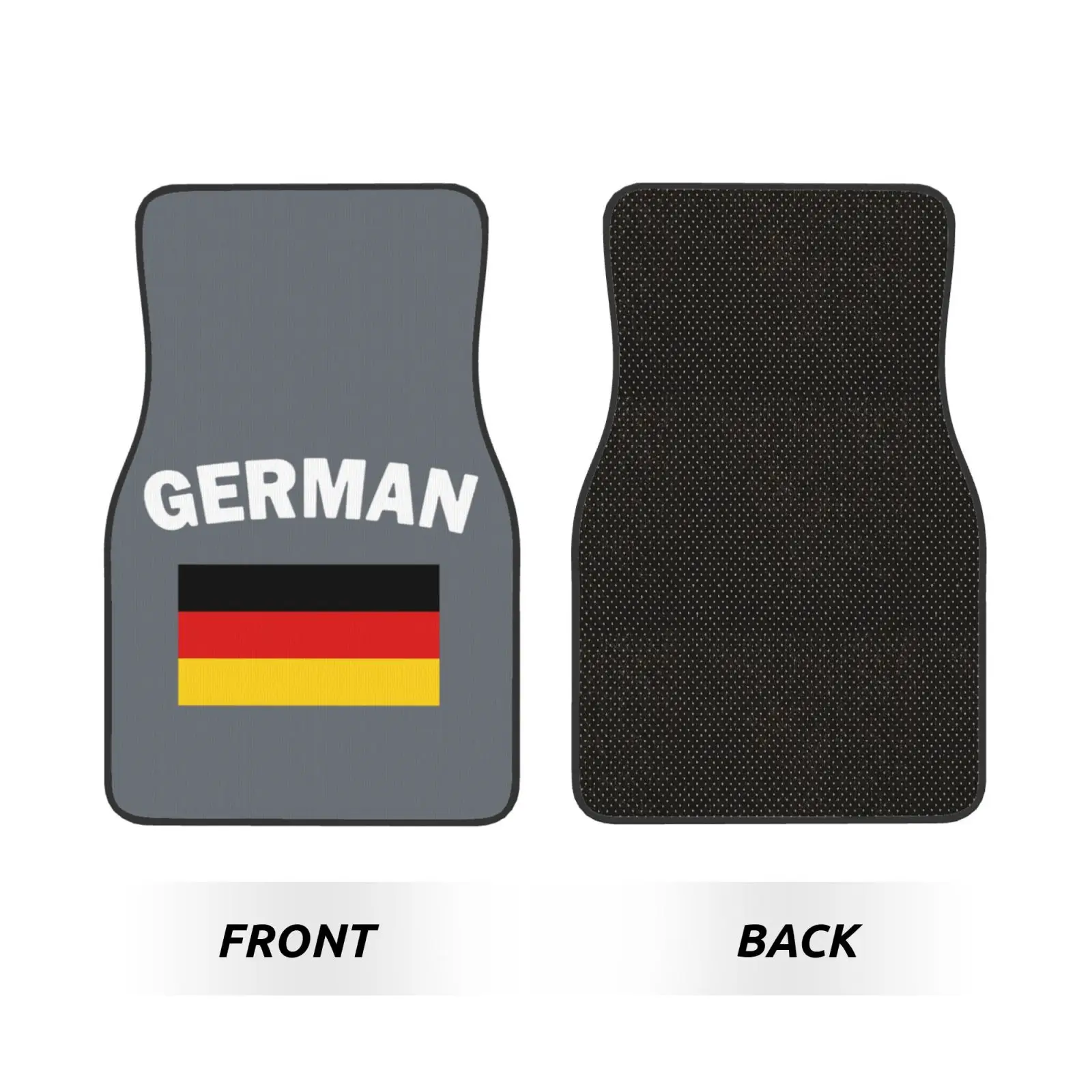 German Flag Printed Car Floor Mat 4-piece Set Patriotic Suitable for All Car Floor Mats Car Accessories Crystal Velvet