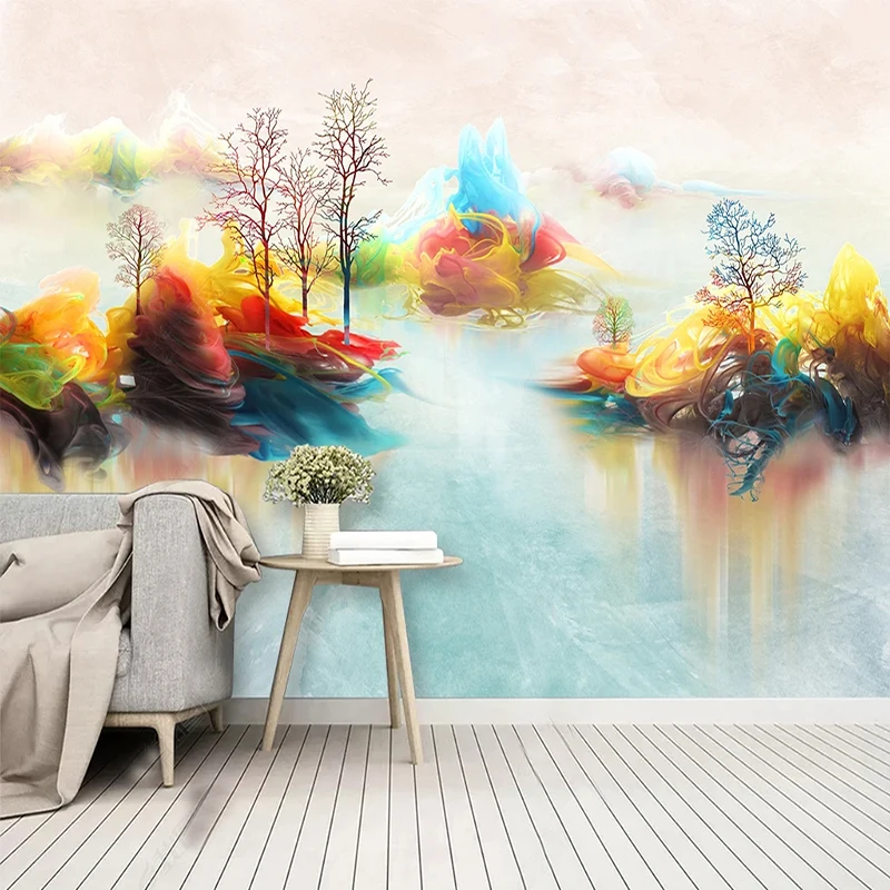 

Custom 3D Wallpaper For Living Room Wall Decor Abstract Creative New Chinese Ink Landscape Wall Paper Murales Papel De Parede 3D