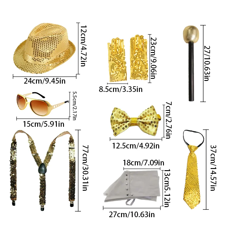 Costume de jazz des années 70, parfait pour le cosplay de jazz, la photographie, les fêtes sur le thème des années 70, Halloween et de nombreux autres scénarios.