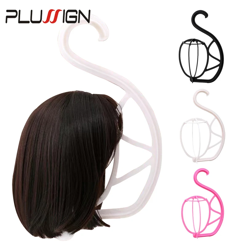 Plussign Wig Hanger Portable Hanging Wig Stand For Wigs And Hat Collapsible Wig Display Holder Tool Hanging Wig Dryer 1Pcs