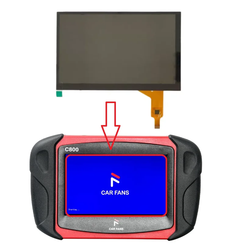 LCD Dispaly With touch panel For CARFANS CAR FANS C800 Diagnostic Scan Tool Screen Panel digitizer REPAIR