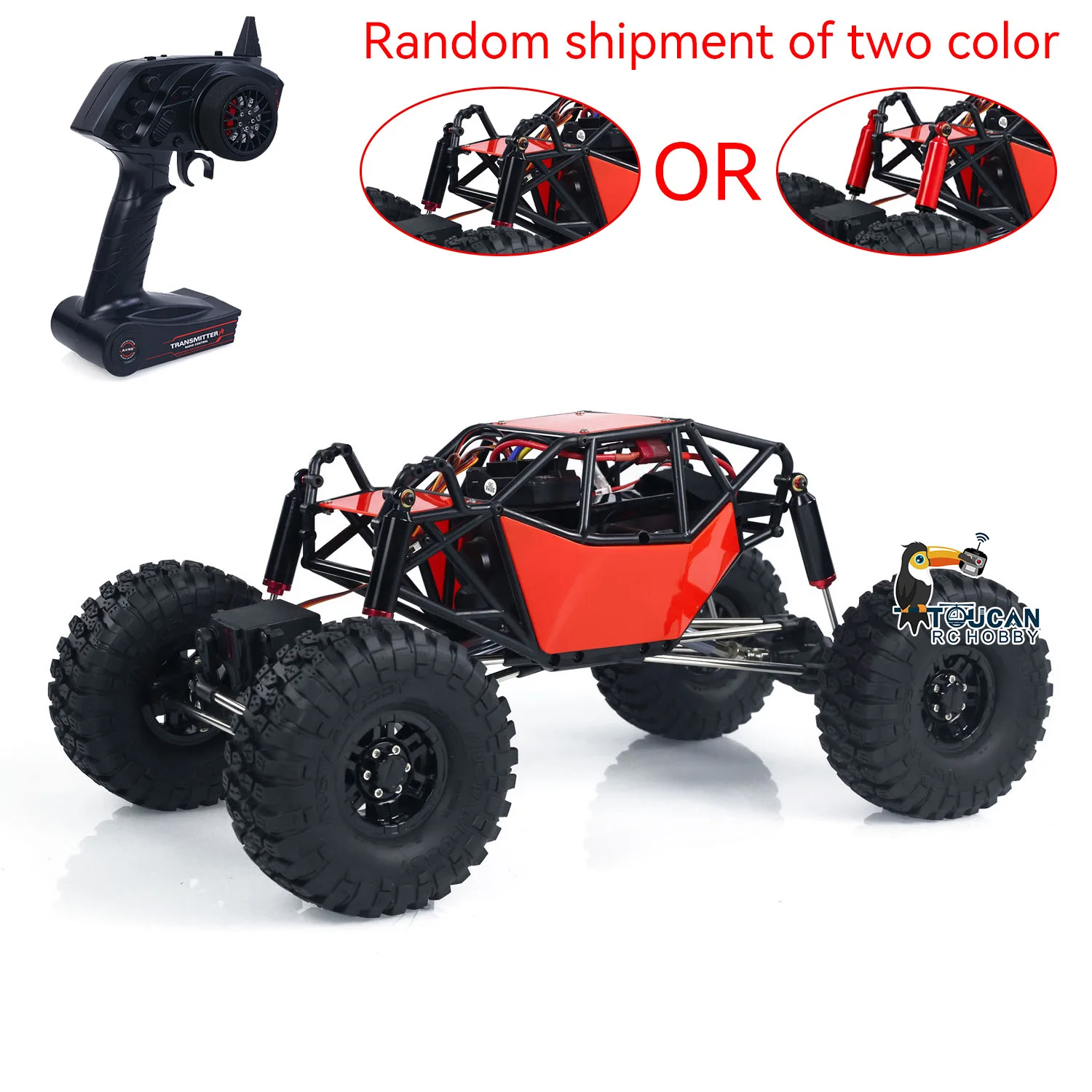 Spielzeug RTR RC-Geländewagen im Maßstab 1:10, 4 x 4 Funksteuerung, bereit zum Laufen, Rock Crawler, elektrisch lackierter fertiger LKW als Geschenk TH24039 – Detail 1