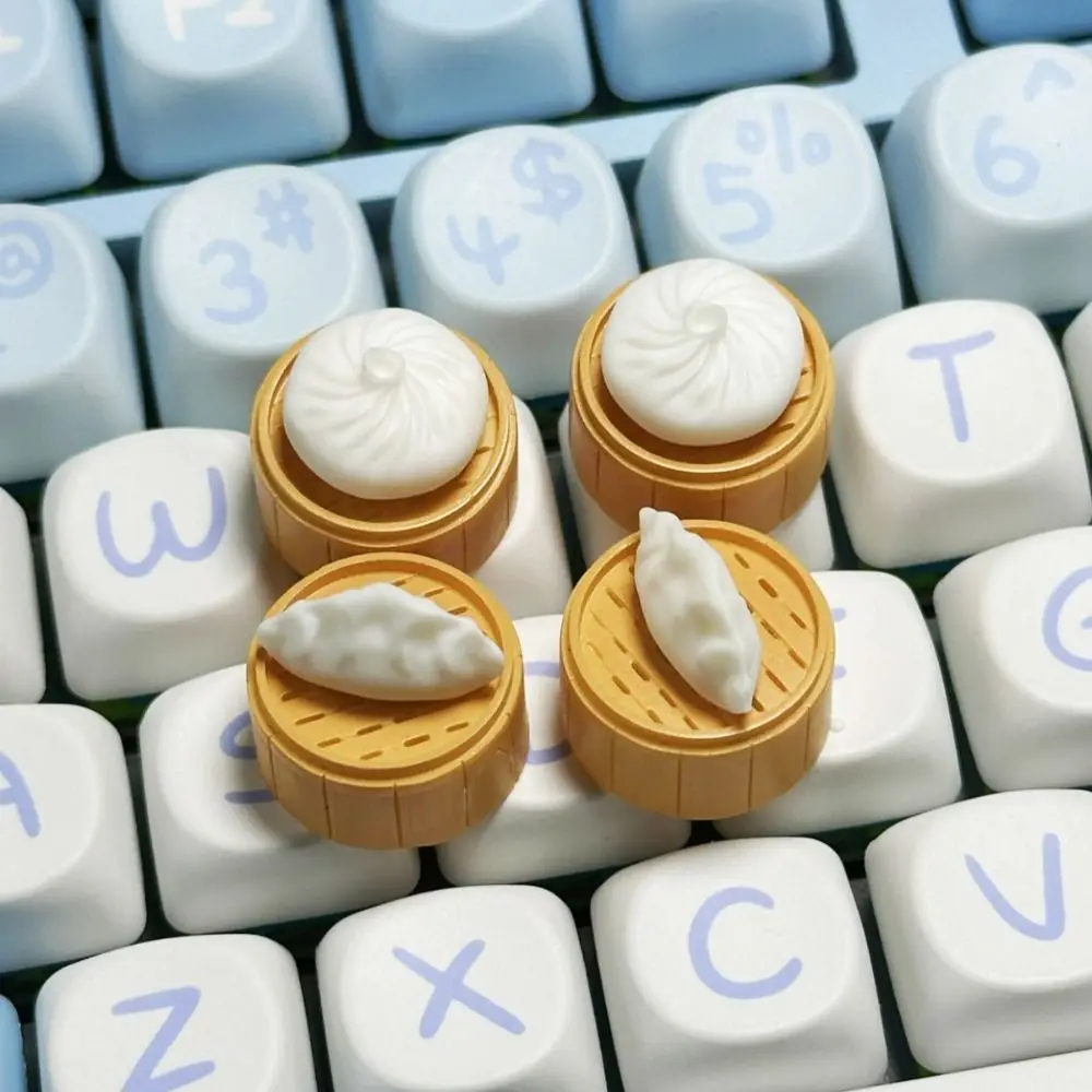 

Universal Dumpling Bun Keycaps Little Key 3D Cute Dumpling Keyboard Cap Handmade Food Mechanical Keyboard Keycap Cherry MX