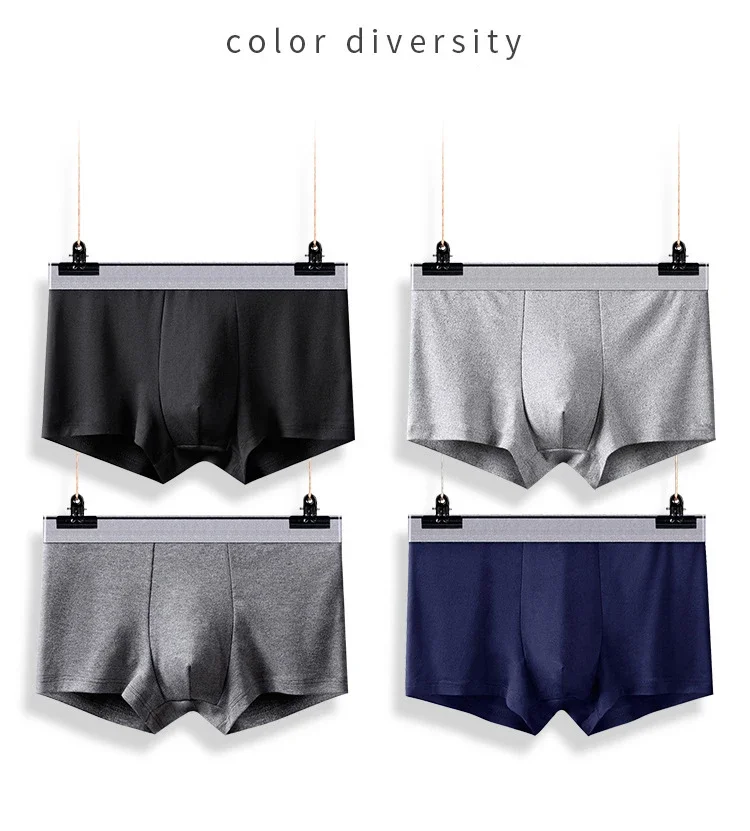 

4 шт. новые мужские боксеры, дышащее сексуальное мужское нижнее белье, модные мужские боксеры, однотонные трусы, удобные мужские боксеры
