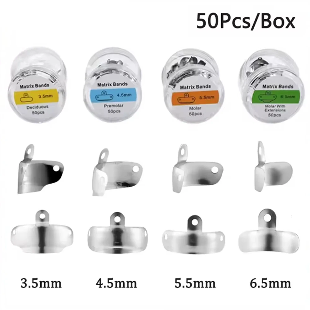 

Dental Sectional Matrix System with Matrices Clip Ring and Stainless Steel Bands for Restorative and Orthodontic Dentistry