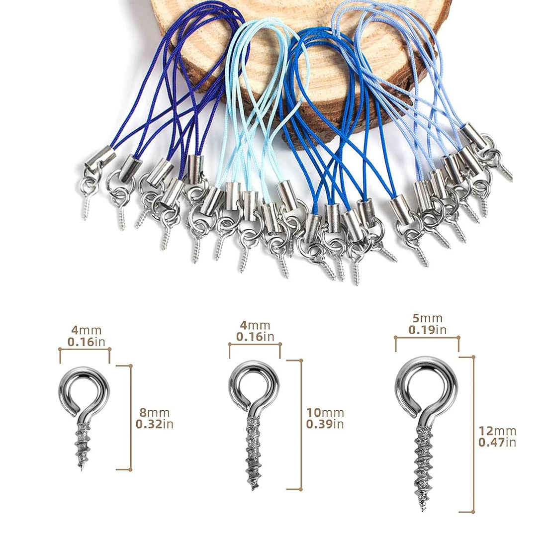 50/100Pcs Stainless Steel Small Screw Eye Pins Threaded Eyelets Screws For Pendants DIY Jewelry Bracelet Necklace Making Supply