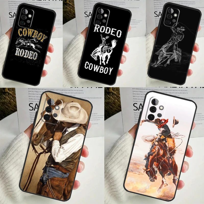 Extreme Sport Rodeo Cowboy Lasso Phone Case For Samsung Galaxy A53 A33 A13 A12 A32 A52 A14 A34 A54 A15 A25 A35 A55 A71 A51