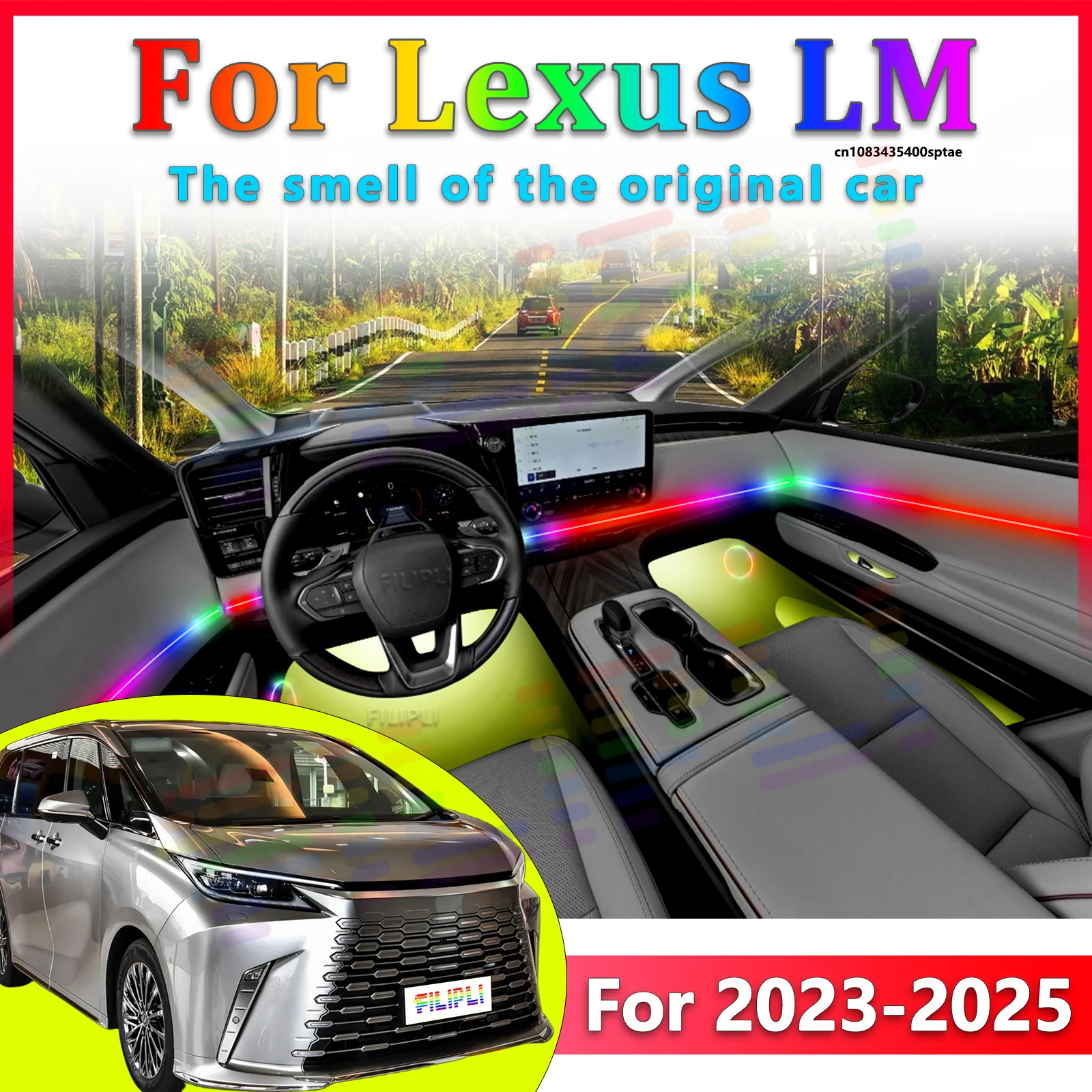 

For Lexus LM 2023-2025 Exclusive Car Interior Ambient Ligh Welcome Light Mode Smart APP Seamless Design Comfort Enhancement Kit