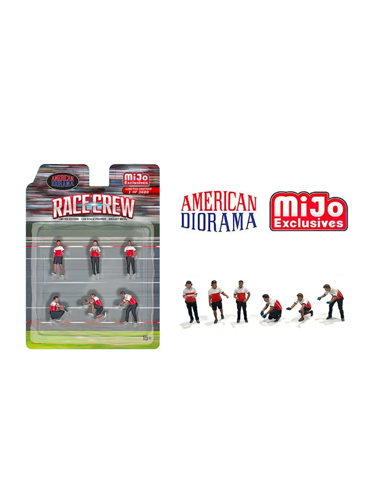 American Diorama 1:64 Figure Set Race Crew AD2405 Collection of die-cast alloy figure car decoration