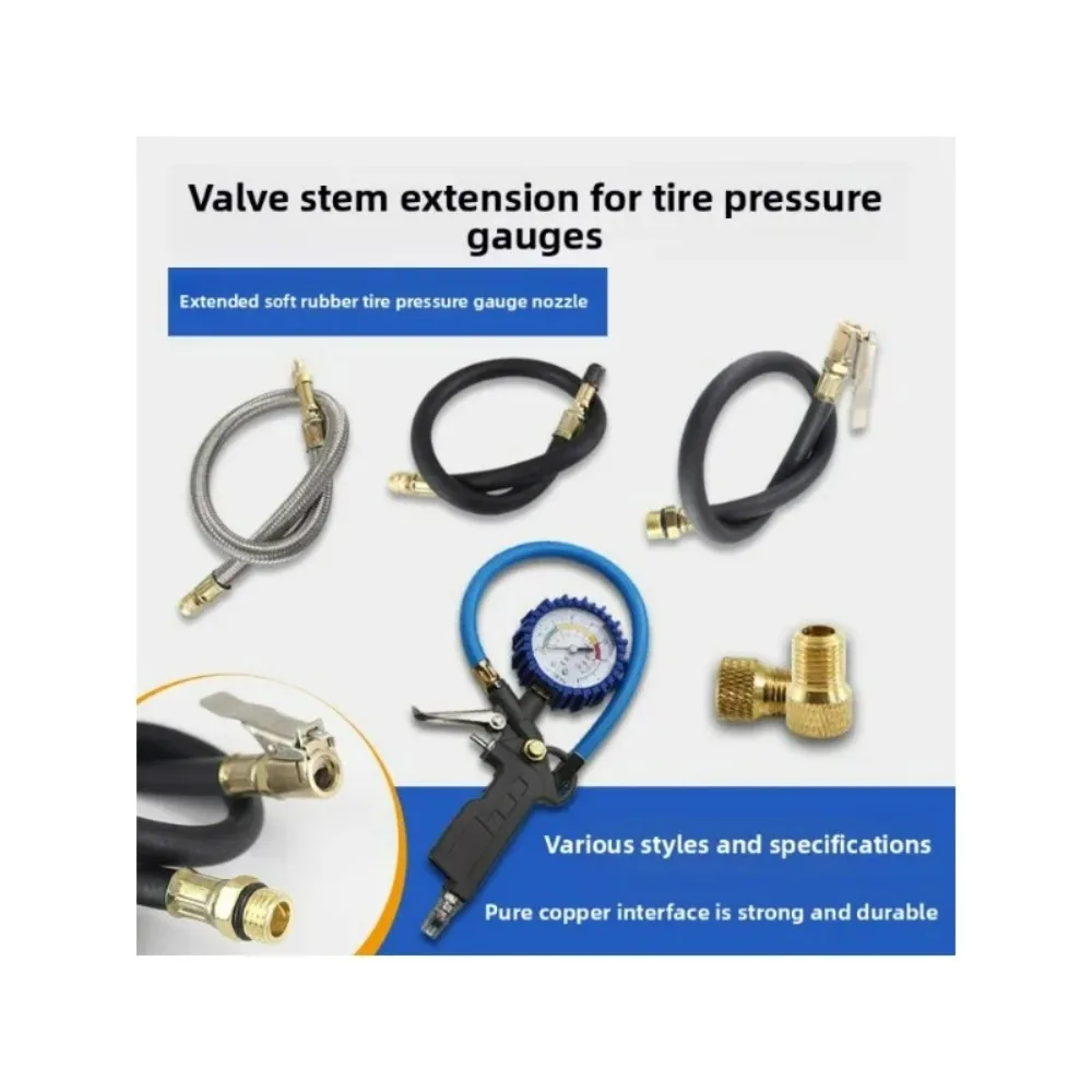 

High Pressure Resistance Aluminum Alloy Quick Inflation Chuck with Locking Air Connector Universal Car Tire Inflator Hose Kit