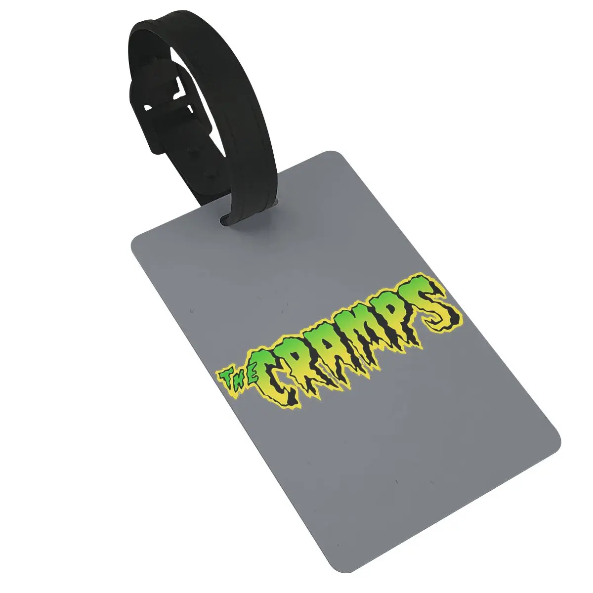 The Cramps-Étiquettes de bagage en PVC, accessoires de valise, étiquette d'embarquement de bagages mignonne, porte-étiquette portable, nom d'identification, adresse