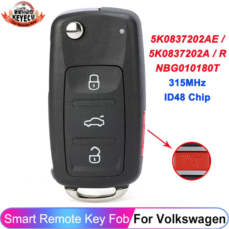 

315MHz 5K0837202AE /A/R Remote Key For VW Jetta Caddy EOS GTI Golf Passat Tiguan Touran Beetle Transporter Multivan Caravelle